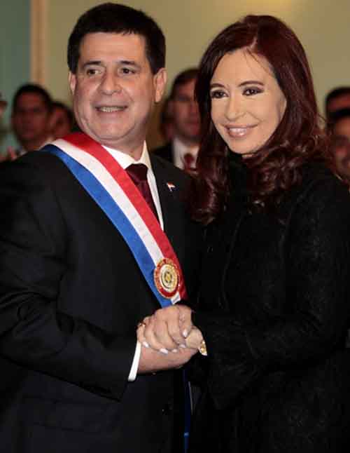 Картес и президент Аргентины Кристина Киршнер