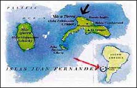 Острова Хуан-Фернандес (исп. Archipielago Juan Fernandez) на карте