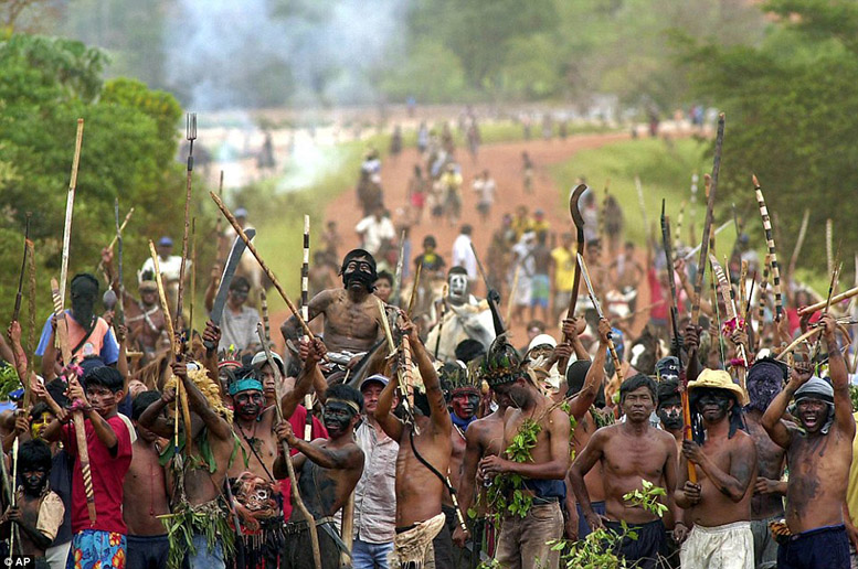 Протесты индейцев Гуарани