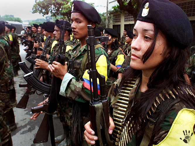 ФАРК (FARC-EP) (исп. Fuerzas Armadas Revolucionarias de Colombia – Ejército del Pueblo | пер. Революционные вооруженные силы Колумбии — Армия Народа)